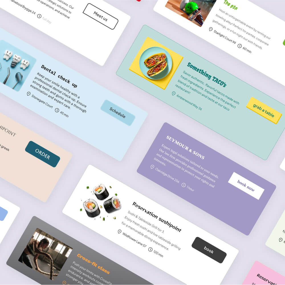 Appealing booking forms Appealing booking forms